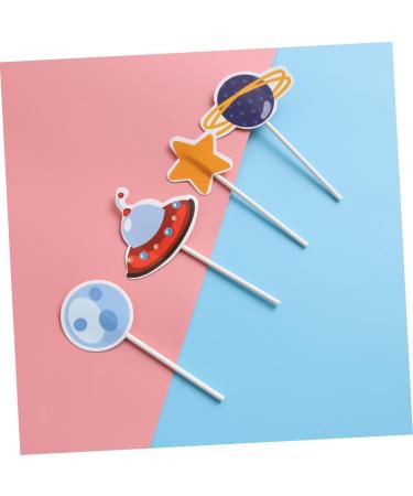 Warmhm Birthday Cupcake Topper 48pcs Set Supplies Birthday Toppers for Cakes Funny Theme Party Cute Baby Shower Cupcake Supplies Pick Cupcake Decorating Topper Child Space Wooden Top Hat - Buy Online on SooperMarket.com