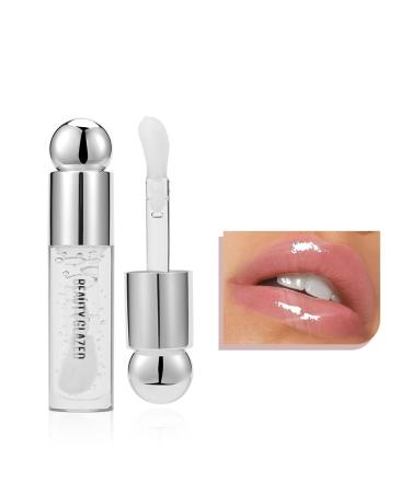 Big Brush Head Lip Gloss Moisturizing & Nourishing Lip Oil Non-Sticky Long Lasting Jelly Liquid Lipsticks Lip Tint Lip Glaze Makeup Gift for Women (# 101)