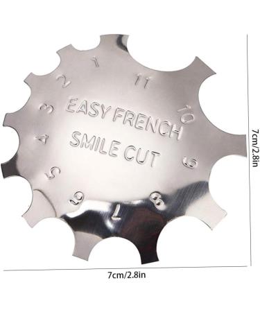 Nail Manicure Edge Trimmer Nail Art Trimmer Template French Manicure Accessories Kit Silver - Buy Online on SooperMarket.com