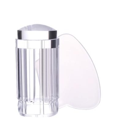 UUYYEO 2 Sets Transparent Silicone Nail Art Stamping Plates Nail Stamp Jelly with Scraper Image Plate Manicure Tool Decoration