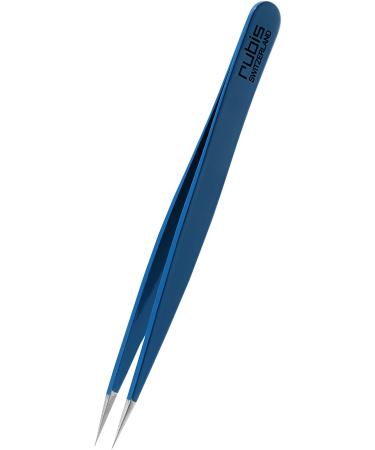 Rubis splinter tweezers - pointed tweezers for splinters and ingrown hairs - pointed tweezers (blue)