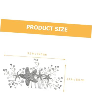 FOYTOKI Starfish Hair Comb Hair Comb Hair Comb Accessory Bridal Hair Comb Hair Side Combs Bridal Headpieces for Wedding Decorative Hair Combs Wedding Hair Accessories for Brides - Buy Online on SooperMarket.com