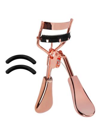 Eyelash Curler with Comb Metal Lash Curler with 2 Refill Pad Precision Lash Curling Tool for Women Girl Eye Makeup Tool Lash Curler with Comb