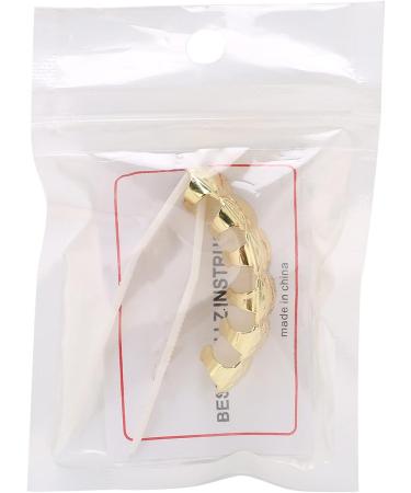 Hip Hop Teeth Decoration Special Designed for Upper Teeth Hip Hop Hollow Tooth Gold-plated Ion Plating for Concert for Home for Outdoor Activities for Party(gold) - Buy Online on SooperMarket.com
