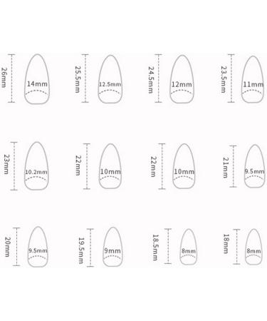 Lnhgh Artificial Nails - Ombre False Nails Cat Eye Almond Fake Press On Nails For Girl Salon 12 Sizes - Buy Online on SooperMarket.com