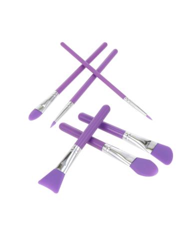 WOFASHPURET Facial Mud Applicator Brush Cosmetic Tools 15.5x3cm Purple