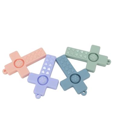 Teethe Odorless Silicone Chew Toy Set - 4 Colorful PCS for Hospitals | Safe & Durable - Buy Online on SooperMarket.com
