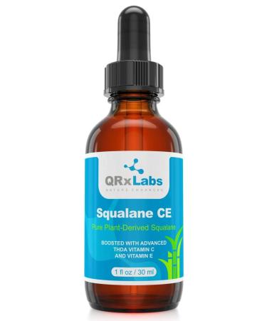 Pure Plant-Based Squalane Oil Boosted with Most Advanced & Stable Vitamin C (Tetrahexyldecyl Ascorbate) - Organic ECOCERT / USDA Certified Squalane Derived from Sugarcane - Best Moisturizer For Face, Body & Skin - 1 oz / 3…