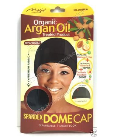 Magic Coll - Organic Argan Oil Treated Spandex Dome Cap With Wide Elastic #3016B