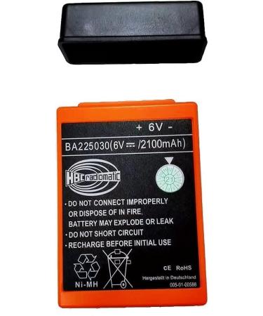 6V 2100mAh HBC Radiomatic BA225030 Rechargeable Battery - Ideal for HBC Crane Remote Control Pump Truck | International Shipping Available - Buy Online on SooperMarket.com
