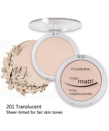 AQUAPURITY PHOERA Sheer Matte Fixing Powder Makeup Base - Long Lasting Compact Pressed Powder with Vitamin E Beauty Blender - Buy Online on SooperMarket.com