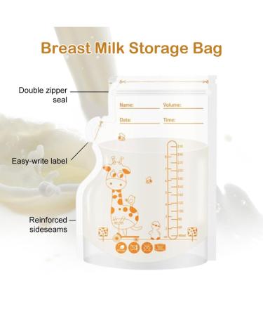 Breast Milk Bags for Freezing - 250ml Storage Bags (60PCs) | Durable & Leak-Proof Breast Milk Storage - Buy Online on SooperMarket.com