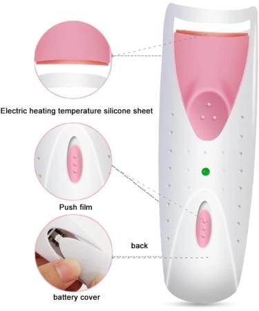 carrub Pink Electric Eyelash Curler Lasting and Portable Shaping Curling Eyelash Clip - Buy Online on SooperMarket.com
