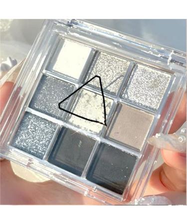 Lovelycat 9 Colors Glitter Eyeshadow Makeup Palette Matte High Pigmented Colorful Creamy Texture Eye Shadow Powder Natural Waterproof Long Lasting Eyeshadow Powder Cosmetics (silver) - Buy Online on SooperMarket.com