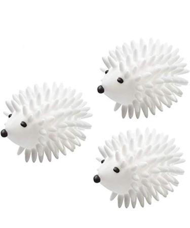 YJYdada Cleaning Supplies 3pcs Hedgehog Dryer Ball Reusable Dryer for Dryer Machine Anti Static Ball (White)