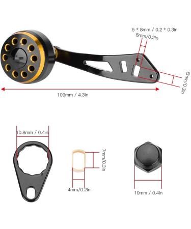 Buy Knob Power Handle Grip - CNC Fishing Reel Handle with Fittings 38mm Black Gold Lei Qiang Accessories - Buy Online on SooperMarket.com