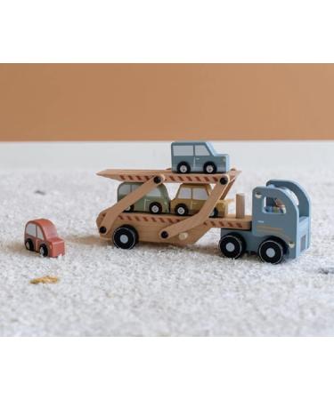 Buy Little Dutch 7095 FSC Wooden Car Transporter with 4 Cars - Eco-Friendly Toy for Kids | International Shipping Available - Buy Online on SooperMarket.com