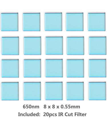 Gzikai 8mm IR-Cut Blocking Filter 20pcs/1 Lot - Optical Multi-Coating Color Low-Pass IR Filters - Buy Online on SooperMarket.com