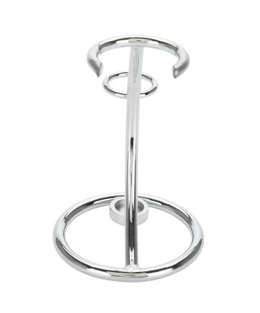 Beito shaving brush holder 1 piece of universal razor and brush stand metal safety beard brush keeper professional razor kit organizer for men (silver)