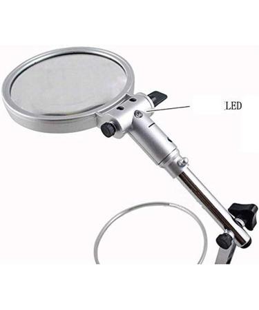 DFHBFG Desktop Magnifying Glass LED Lighted Magnifier Glass 130MM Large Foldable Specifications 310 * 146 * 50mm - Buy Online on SooperMarket.com