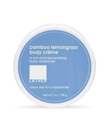 LATHER Body Cream - Bamboo Lemongrass Whipped Body Butter - Rich Daily Body Moisturizer for Deep Hydration - Nourishing & Non-Greasy for Long Lasting Moisture - Essential Oil Blend - 7 Oz