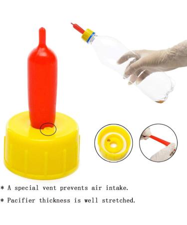 10 PCS Pritchard Nipples for Small Animals - Soft Rubber Milk Drink Nipple for Feeding Sheep, Goat, Lamb, Pup, Dog, Kids - Buy Online on SooperMarket.com