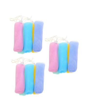 Baluue 15pcs Foaming Soap Mesh Bag Soap Pouch Saver Body Soap Cleaning Sponge Soap Holder Pe Network 14.5x5cm As Shown