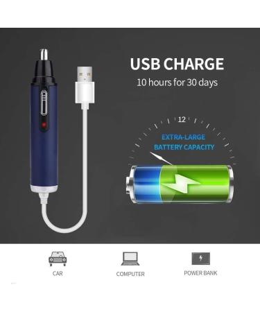 USB Rechargeable Ear & Nose Hair Trimmer for Men & Women | Easy to Use Facial Hair Trimmer with Protective Cover | Portable & Effortless Cleansing - Buy Online on SooperMarket.com