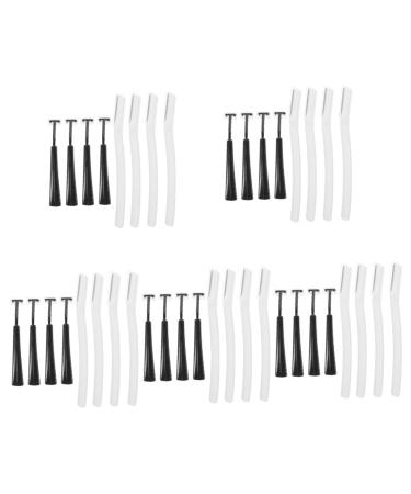 balacoo 20 Sets Portable Eyebrow Trimmer Eyebrow Razor Facial Kit for Men Face Tools Facial Razors Eyebrow Trimmer for Women Men Suit Miss Beauty Tools Stainless Steel Blade Cosmetic