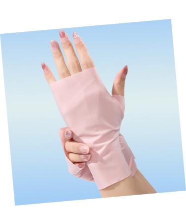minkissy 4 Pairs Ice Silk Nail Gloves UV blocking gloves fingerless protection gloves anti UV hands gloves anti gloves nail salon gloves UV shield gloves hand gloves Nylon outdoor Miss - Buy Online on SooperMarket.com