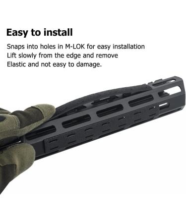 SBGJMY 5 Pack MLOK Keymod Handguard Protector Rail Cover | Rubber Hand Protection for M-LOK Systems - Black - Buy Online on SooperMarket.com