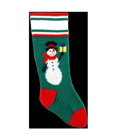 DooLallies Christmas Stockings Kits for Knitting Snowman (Green)