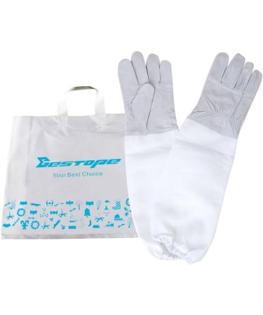 BESTOPE Beekeeping Protective Gloves with Vented Long Sleeves 4.33" Width--Grey 1 Pair - Buy Online on SooperMarket.com