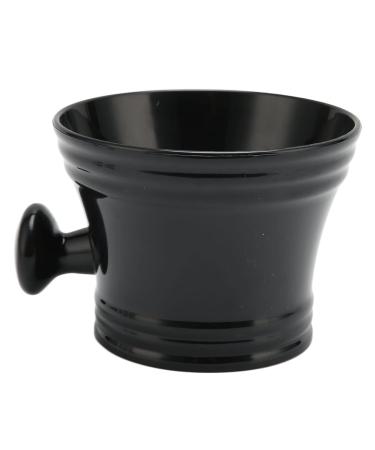 Jauarta Large Capacity Shaving Soap Cup - Portable Black Plastic Razor Holder with Comfortable Handle for Home & Travel Hairdressers - Buy Online on SooperMarket.com