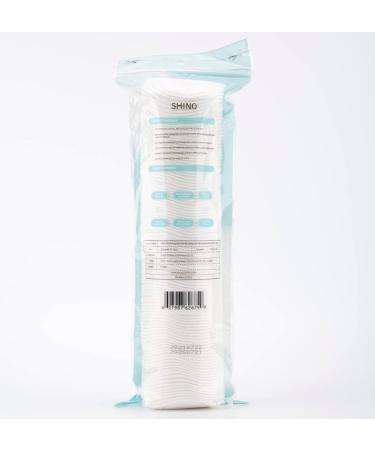 SHINO Round Cotton Makeup Remover Pads - 100% Chemical Free & Hypoallergenic Face Pads for Sensitive Skin - 100 Count - Buy Online on SooperMarket.com