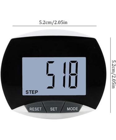 3D Walking Pedometer with Clip and Lanyard - Accurate Step Counter with Large Display in Black - Buy Online on SooperMarket.com