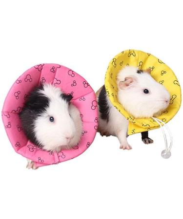 NashaFeiLi Pet Recovery Collar Elizabethan Small Animal Hamster Collar Cone Adjustable Comfy Collar for Hamster Chinchilla Small Pet (S Yellow) S Yellow - Buy Online on SooperMarket.com