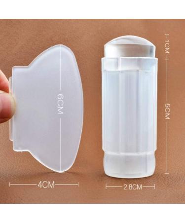 Buy Silicone Nail Stamper - Professional Nail Art Tools & Scraper Kit (White) for DIY Manicure | International Shipping Available - Buy Online on SooperMarket.com