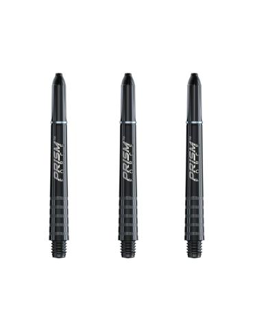 Winmau Prism Force Dart Shafts, Force Grip Zone Stems, Short 36mm, Black (3 Sets)