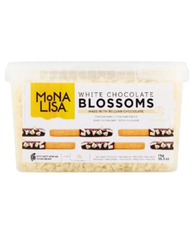 Mona Lisa White Chocolate Blossoms 1000g x 1 White Chocolate Blossoms 1 1 kg (Pack of 1)