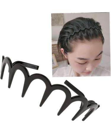 1PC Unisex Wavy Headband Black Hair Band Spring Wavy Metal Hair Band with Long Teeth Hairhoop Sports Headband Headwear Accessories Black 1pc - Buy Online on SooperMarket.com