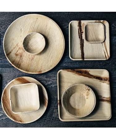 Brheez Palm Leaf Bowls 25 Pack - 5.5 Inch | Disposable Biodegradable & Eco-Friendly Soup Bowls | Compostable Bamboo Alternative - Buy Online on SooperMarket.com