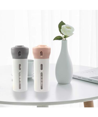 Chiveenido 4-in-1 Travel Dispenser Set | Refillable Shampoo & Toiletry Bottles - Pink & Gray - International Shipping - Buy Online on SooperMarket.com