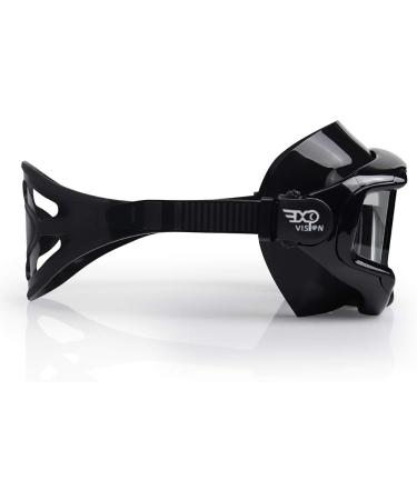 Adult Pano 3 Window Scuba Diving Mask - Anti-Fog Swim Goggles with Nose Cover | Tempered Glass Snorkel Dive Mask for Snorkeling, Freediving, Swimming - Black - Buy Online on SooperMarket.com