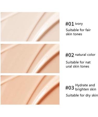 BTSEURY Full Coverage Liquid Foundation 30g - Ivory | Waterproof & Long Lasting Makeup Base Cream - Buy Online on SooperMarket.com