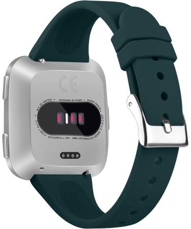 10 Pack Slim Bands Compatible with Fitbit Versa 2 for Women Men - Soft Silicone Replacement Wristbands - Small Size - Wine Red/Navy Blue/Dark Green/White/Light Blue/Black/Gray/Mint - Metal Buckle - Fits Fitbit Versa, Versa 2, Versa Lite - Buy Online on SooperMarket.com