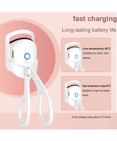 FIOERDTUIE Electric Eyelash Curler Ultimate Makeup Tool for Beautiful Eyes Professional Eyelash Electronic Curler Eyelash Clip Pink - Buy Online on SooperMarket.com