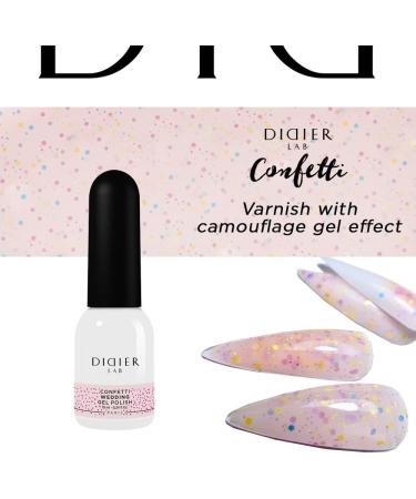 Didier Lab - Premium Gel Nail Polish Confetti - Wedding - Gel Nail Varnish - Nail Art - Long-Lasting High Gloss Wear - Easy to Apply - Gel Nails - Rich Pigment - UV/LED - Chip Resistant - Buy Online on SooperMarket.com