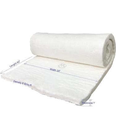CeraTex Ceramic Fiber Blanket Insulation 1 x 24 x 60 8# Density 2300F High Temp for Kiln, Stove, Furnace, Glass Fusing, Pizza Oven - Buy Online on SooperMarket.com