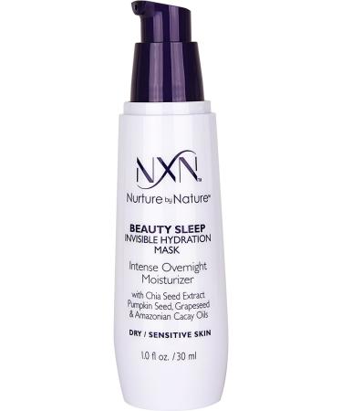 NXN Beauty Sleep Invisible Overnight Moisturizer Super Hydrating Face Mask Natural Anti-Aging Formula for Dry/Sensitive Skin 1 Fl Oz